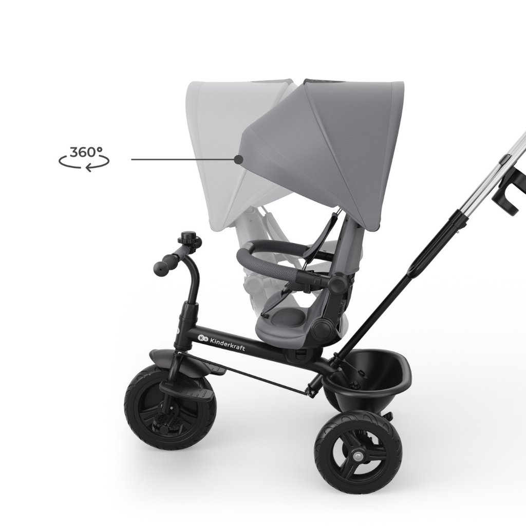 KinderKraft ASTON 2 PLUS триколка СИВА - снимка 4