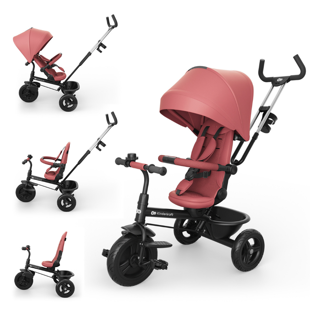 KinderKraft ASTON 2 PLUS триколка РОЗОВА - снимка 7