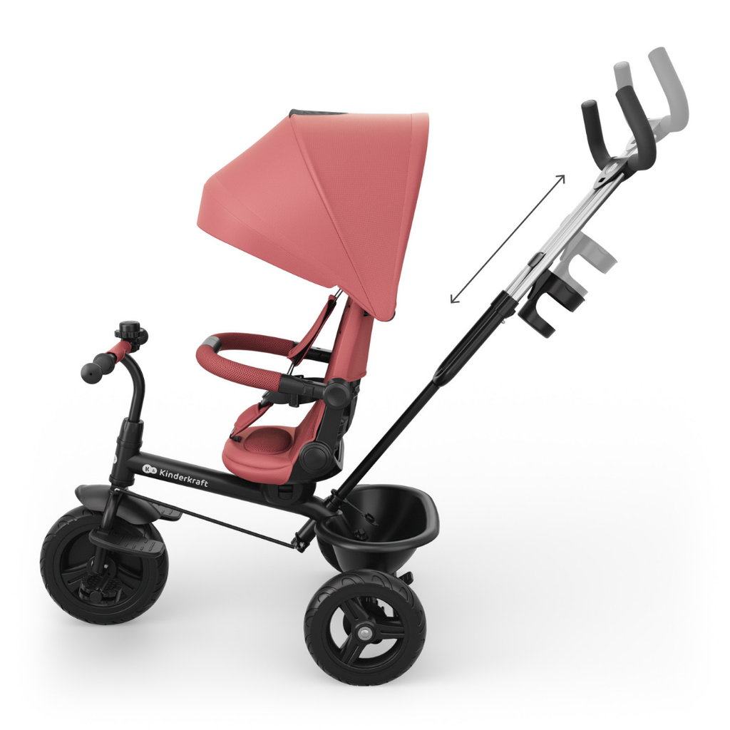 KinderKraft ASTON 2 PLUS триколка РОЗОВА - снимка 3