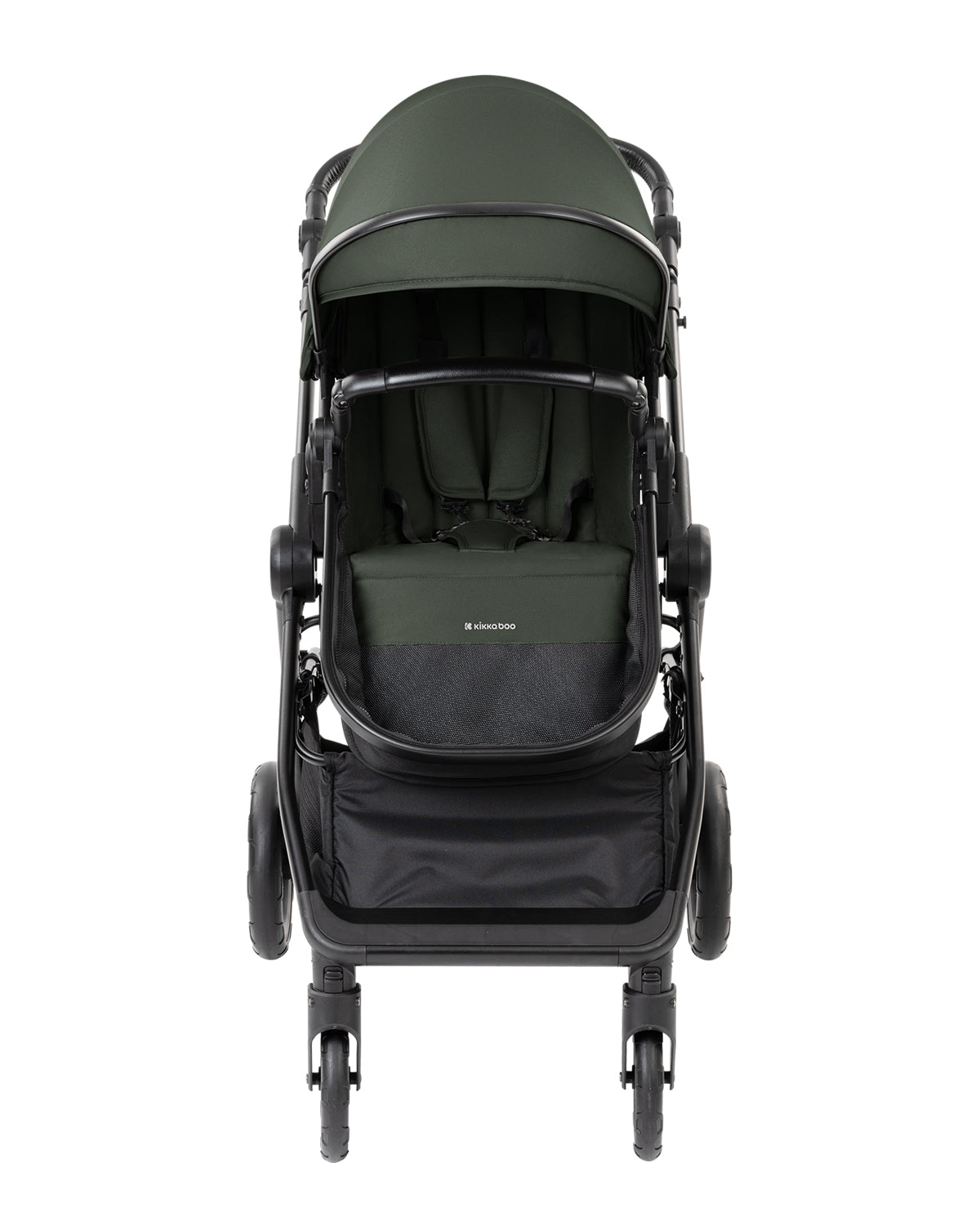Комбинирана количка 3в1 с кош за новородено Ava Army Green - снимка 5
