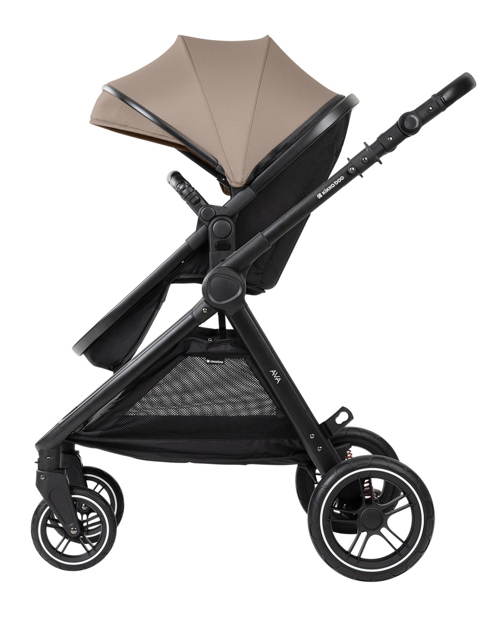 Комбинирана количка 3в1 с кош за новородено Ava Beige - снимка 6