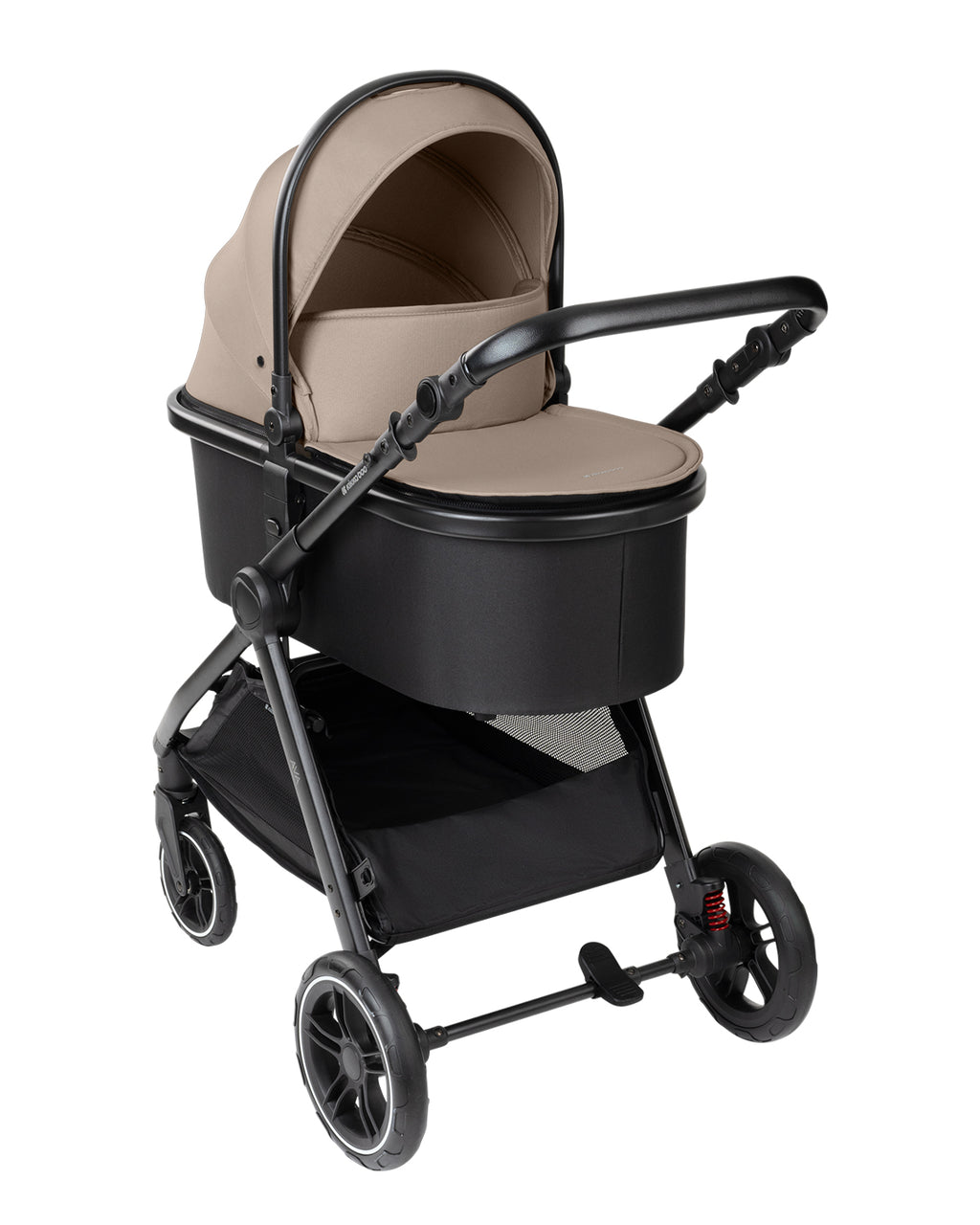 Комбинирана количка 3в1 с кош за новородено Ava Beige - снимка 9