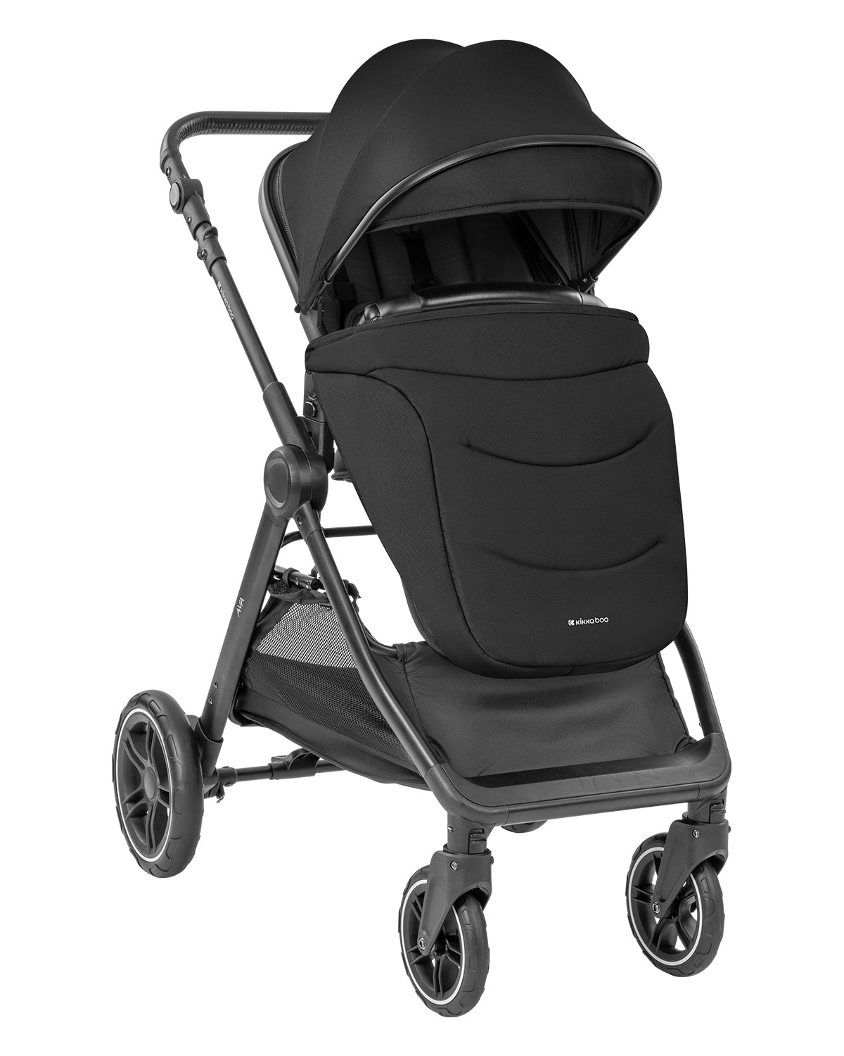 Комбинирана количка 3в1 с кош за новородено Ava Black - снимка 2