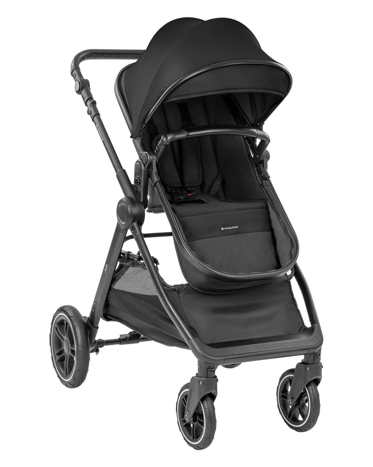 Комбинирана количка 3в1 с кош за новородено Ava Black - снимка 3