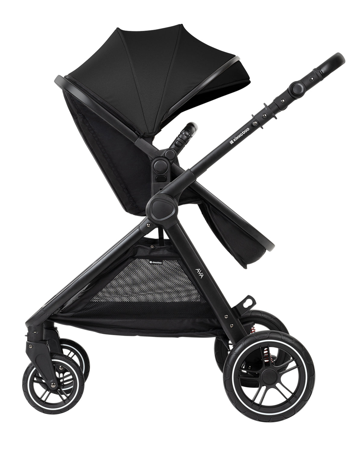 Комбинирана количка 3в1 с кош за новородено Ava Black - снимка 5