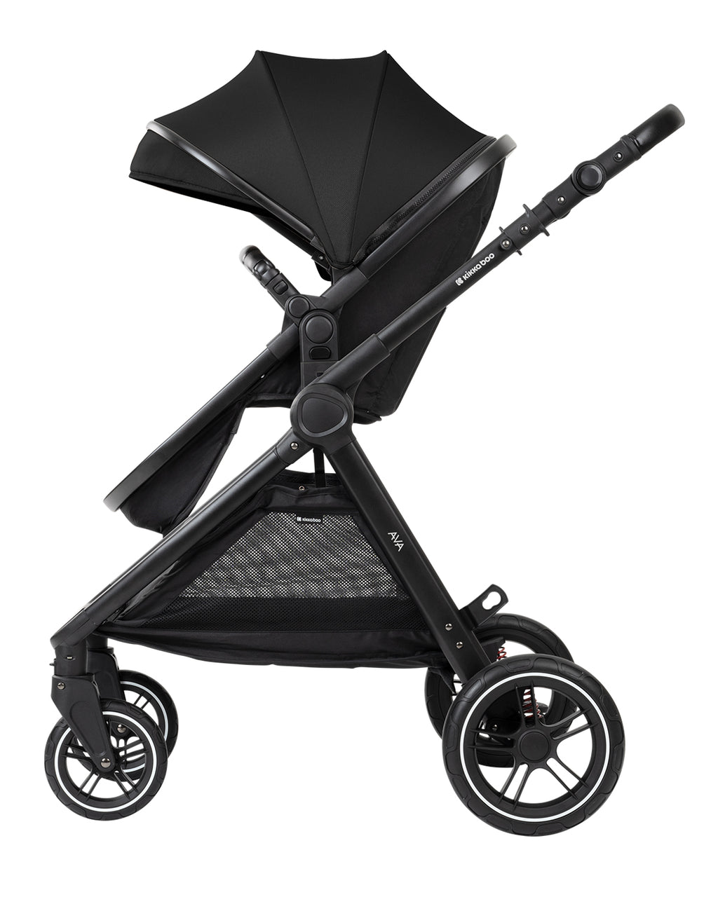 Комбинирана количка 3в1 с кош за новородено Ava Black - снимка 8
