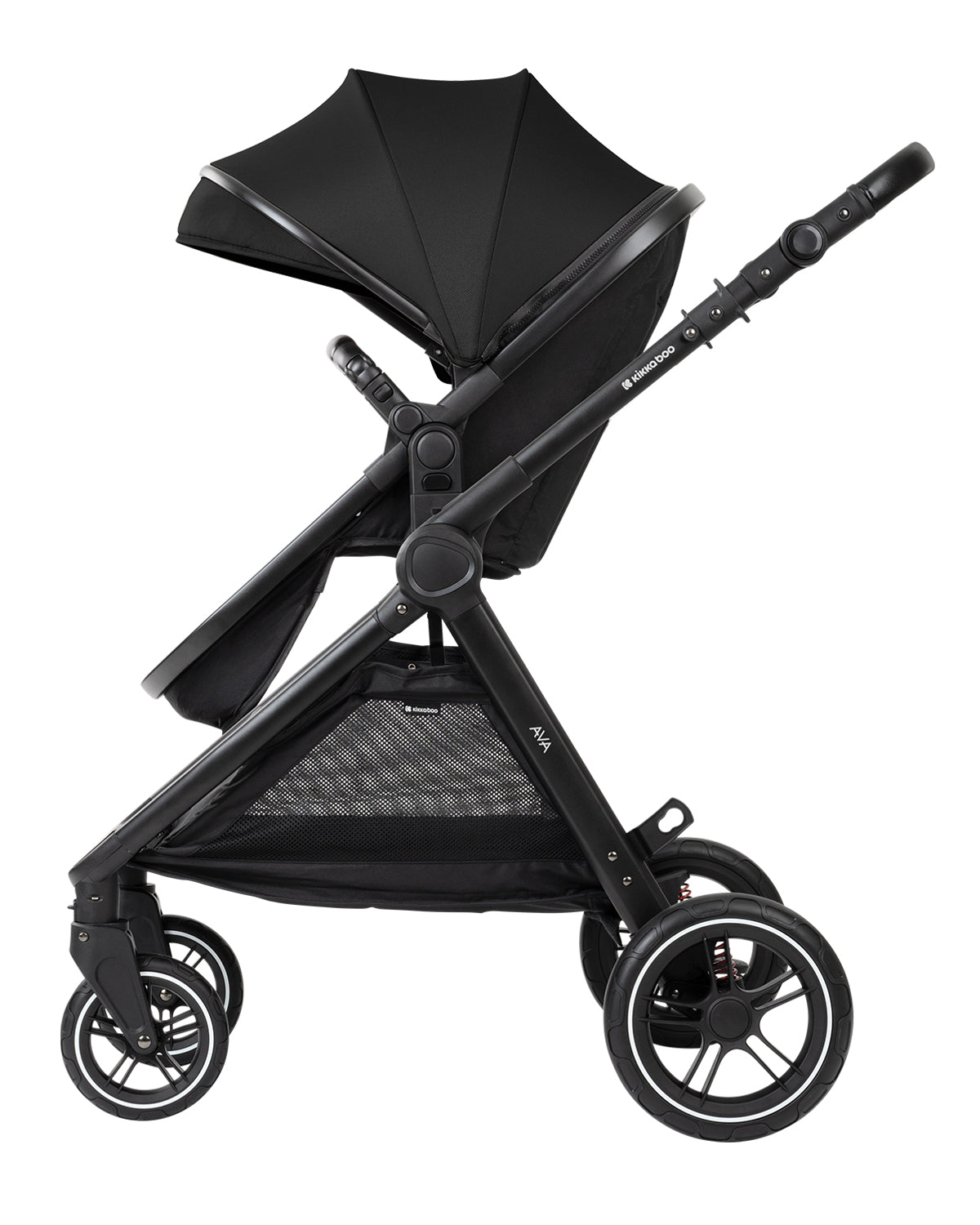 Комбинирана количка 3в1 с кош за новородено Ava Black - снимка 8