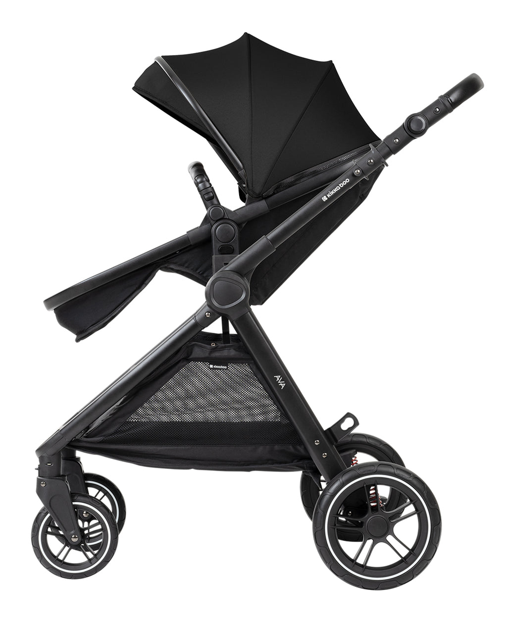 Комбинирана количка 3в1 с кош за новородено Ava Black - снимка 6