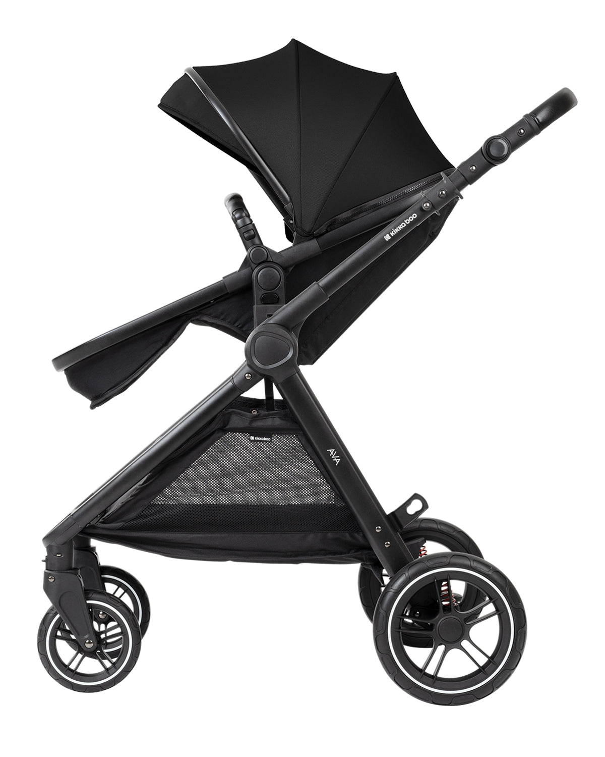 Комбинирана количка 3в1 с кош за новородено Ava Black - снимка 6