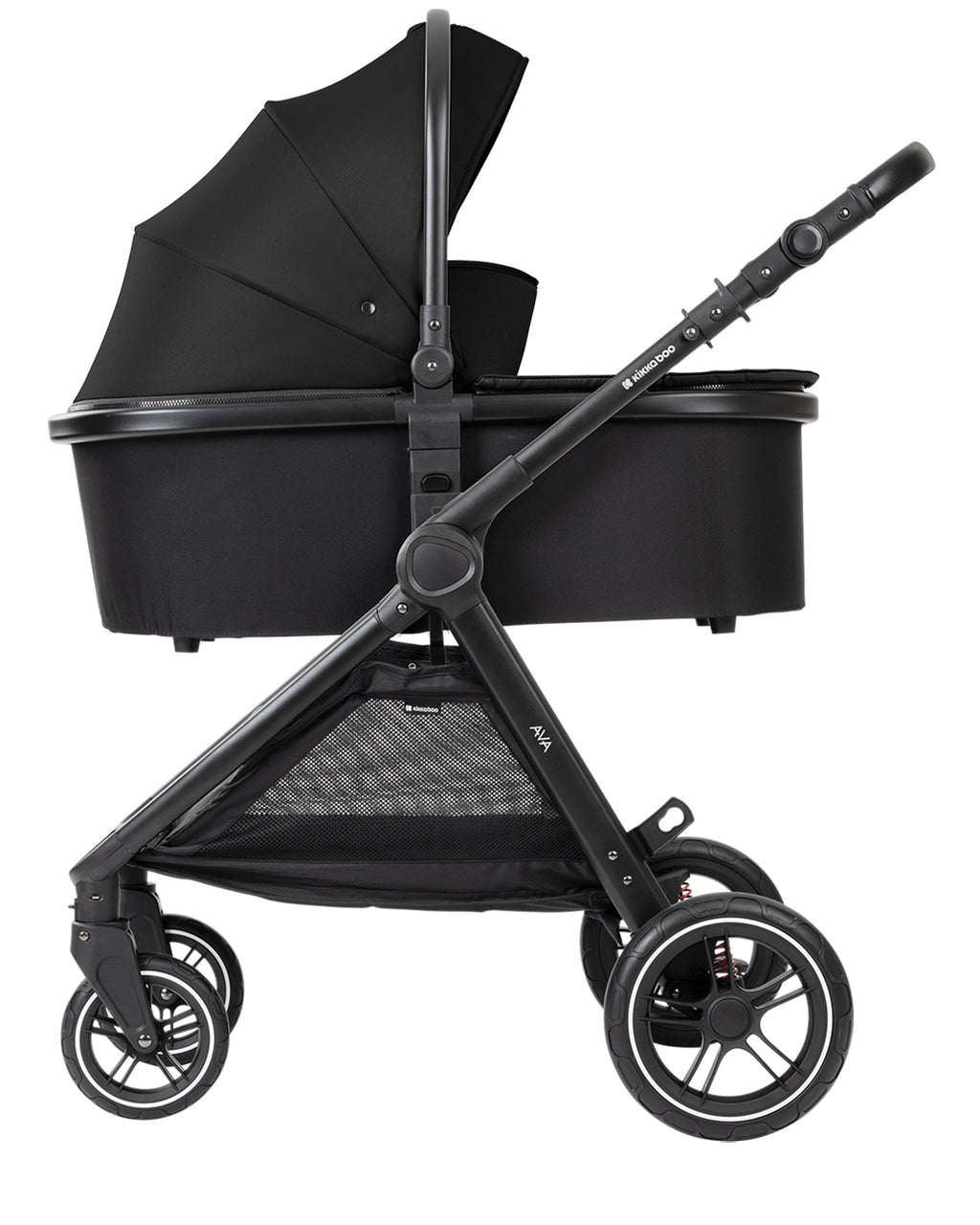 Комбинирана количка 3в1 с кош за новородено Ava Black - снимка 9