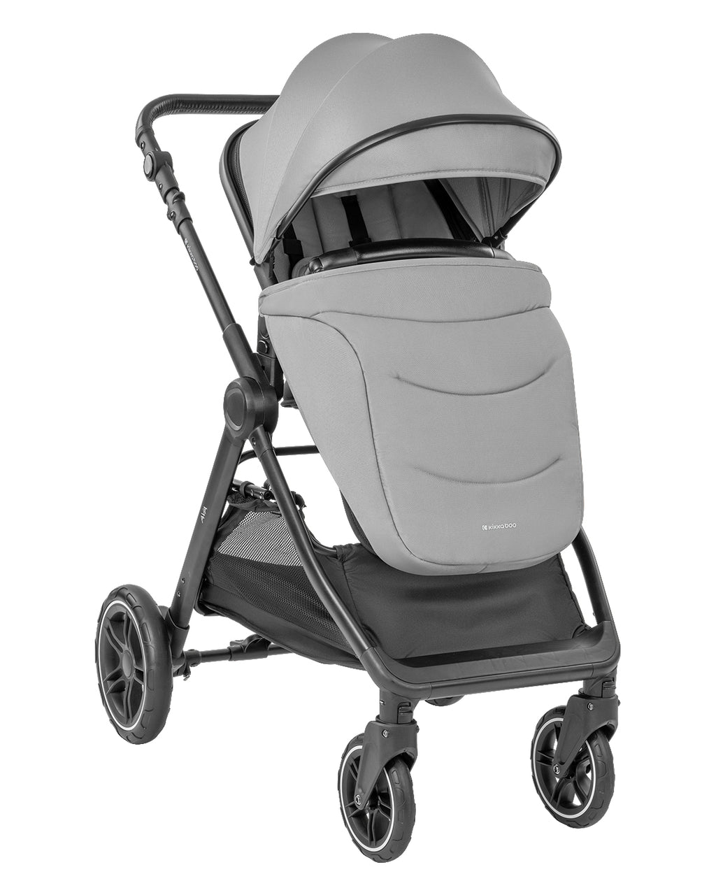 Комбинирана количка 3в1 с кош за новородено Ava Grey | Kikkaboo
