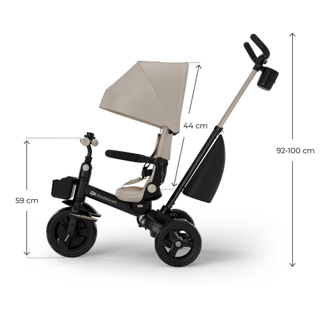 Kinderkraft AVEO 2 Plus триколка BEIGE - снимка 13