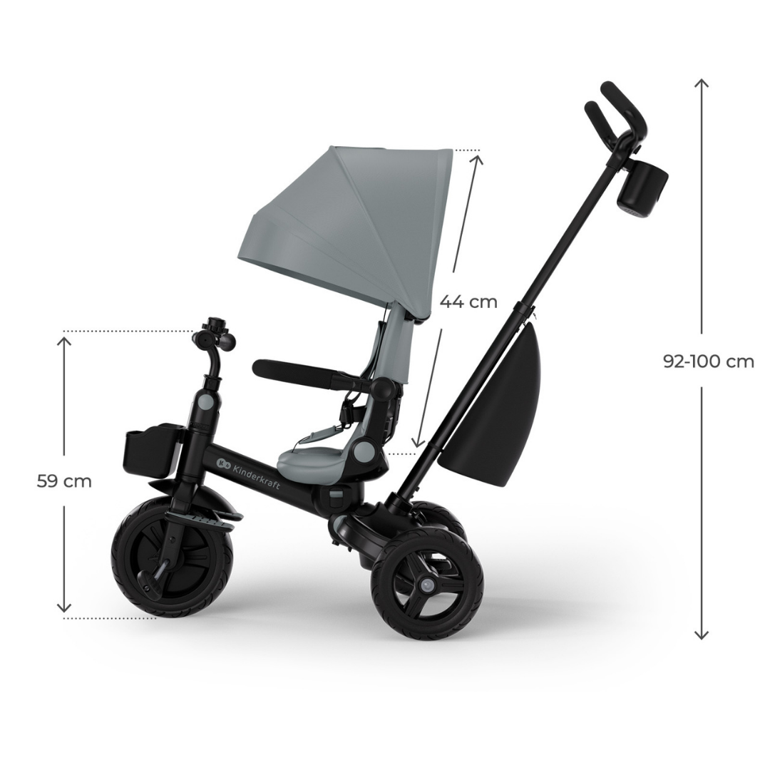 Kinderkraft AVEO 2 Plus триколка GREY - снимка 3