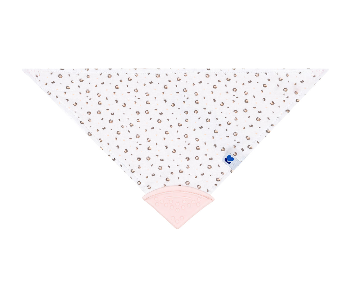 Лигавник-бандана с чесалка Savanna Pattern Pink | Kikkaboo