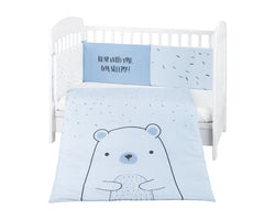 Бебешки спален комплект 2 части EU style 70/140 Bear with me Blue | Kikkaboo