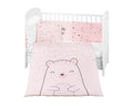 Бебешки спален комплект 6 части 70/140 Bear with me Pink | Kikkaboo