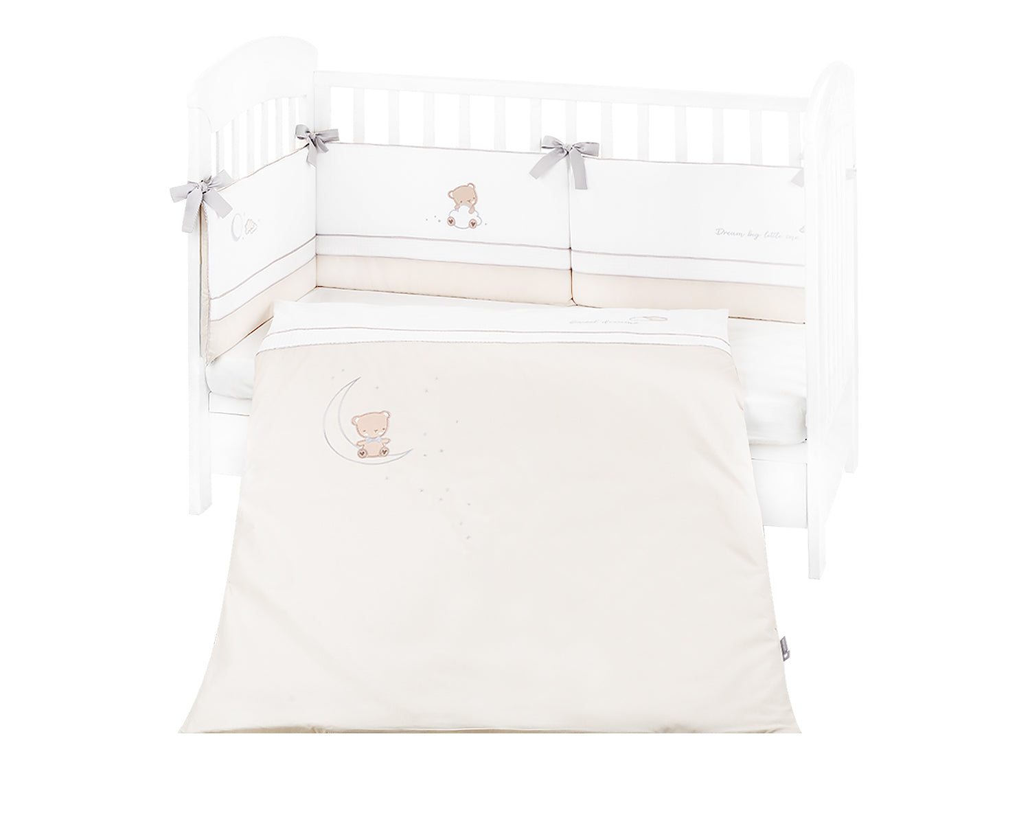 Бебешки спален комплект с бродерия 2 части EU style 60/120 Dream Big Beige