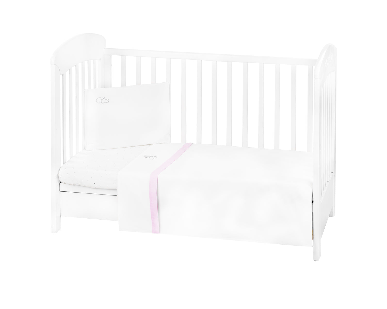 Бебешки спален комплект с бродерия 3 части EU Style 70/140 Dream Big Pink | Kikkaboo