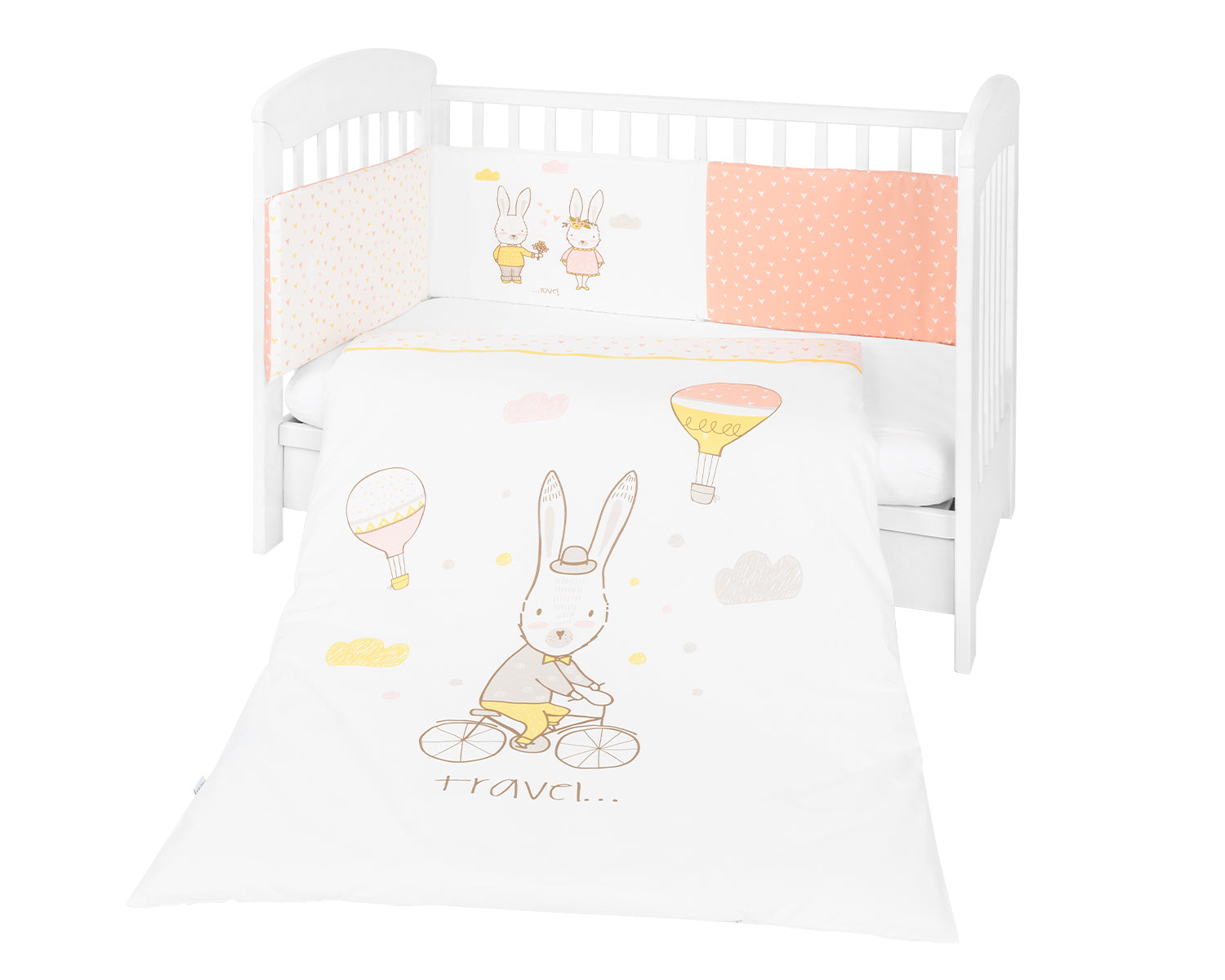 Бебешки спален комплект 2 части EU style 70/140 Rabbits in Love | Kikkaboo