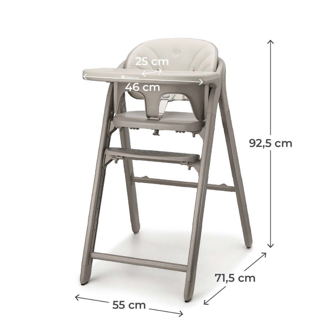 Kinderkraft TINO столче за хранене BEIGE - снимка 11