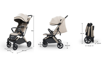 Kinderkraft NUBI 3 бебешка количка SAND BEIGE - снимка 14