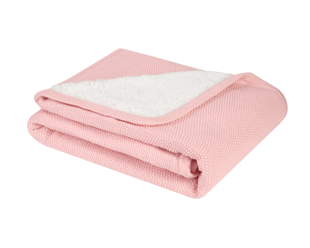 Плетено памучно одеяло с шерпа Dream Big Pink