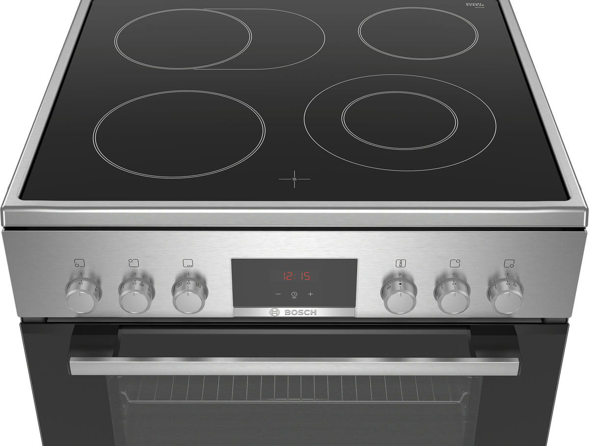 Bosch HKR39C250 готварска печка Inox – изглед отпред