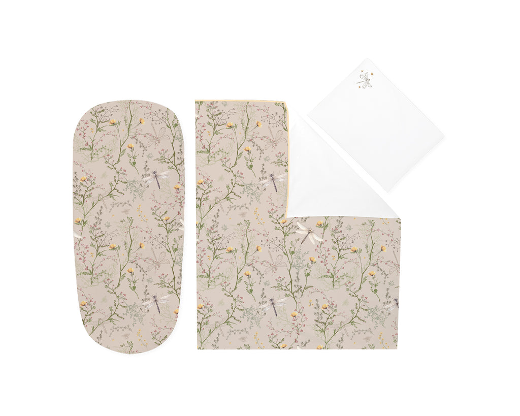 Бебешки спален комплект за количка 6 части Secret Garden Beige | Kikkaboo