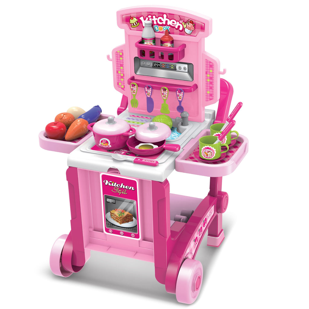 Детска кухня Buba Kitchen little Chef 008-927, Розова - снимка 4