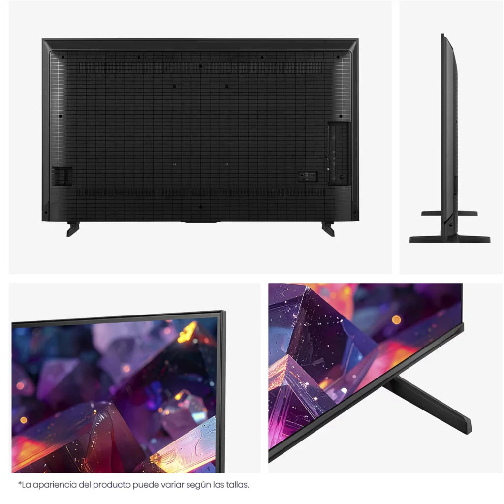 Hisense 55E7S PRO 55 инча QLED телевизор отпред, отстрани и отзад