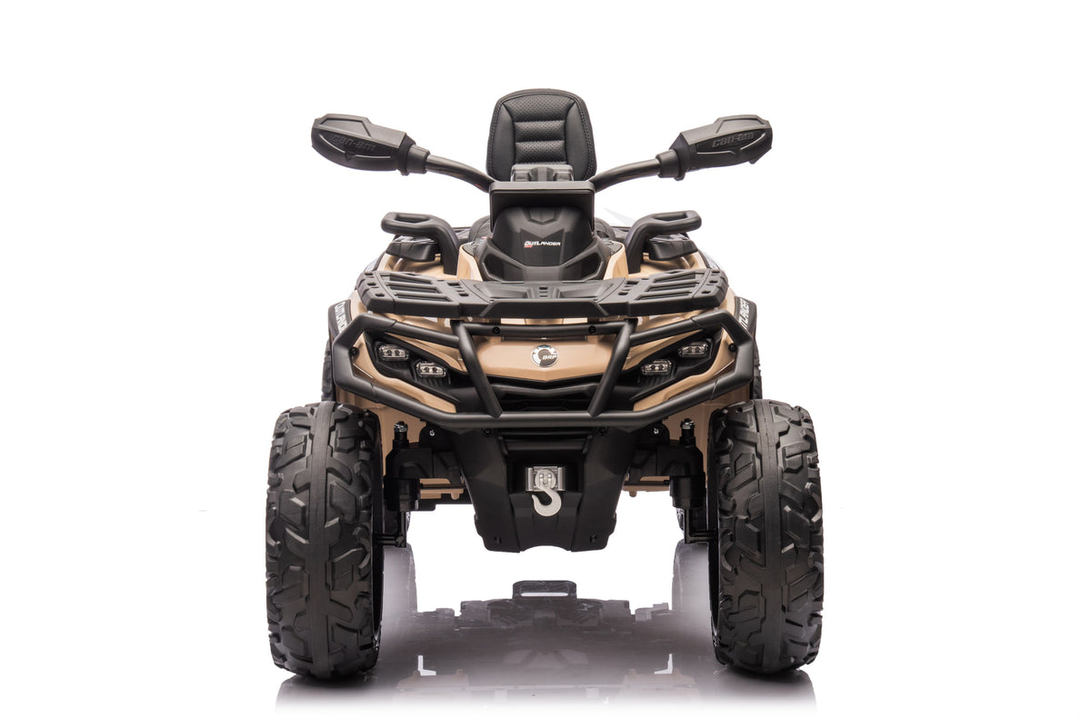 Акумулаторна кола Licensed Can Am Outlander ATV Khaki - снимка 2