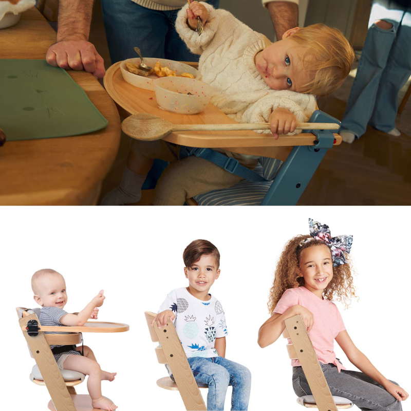 KinderKraft столче за хранене + възглавница ENOCK Nordic Breeze - снимка 5