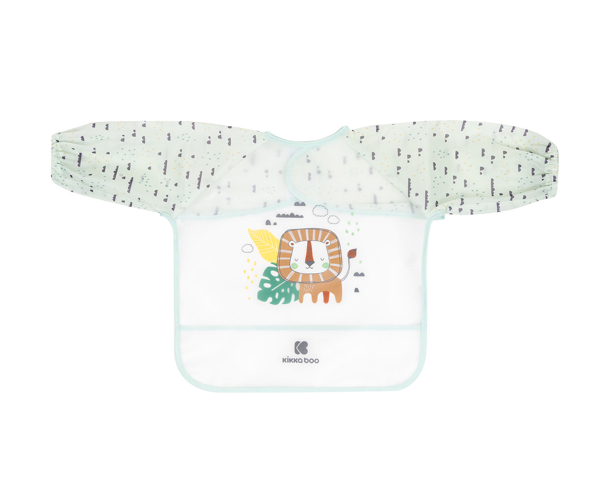 Непромокаем лигавник с ръкави и джоб Savanna Mint | Kikkaboo
