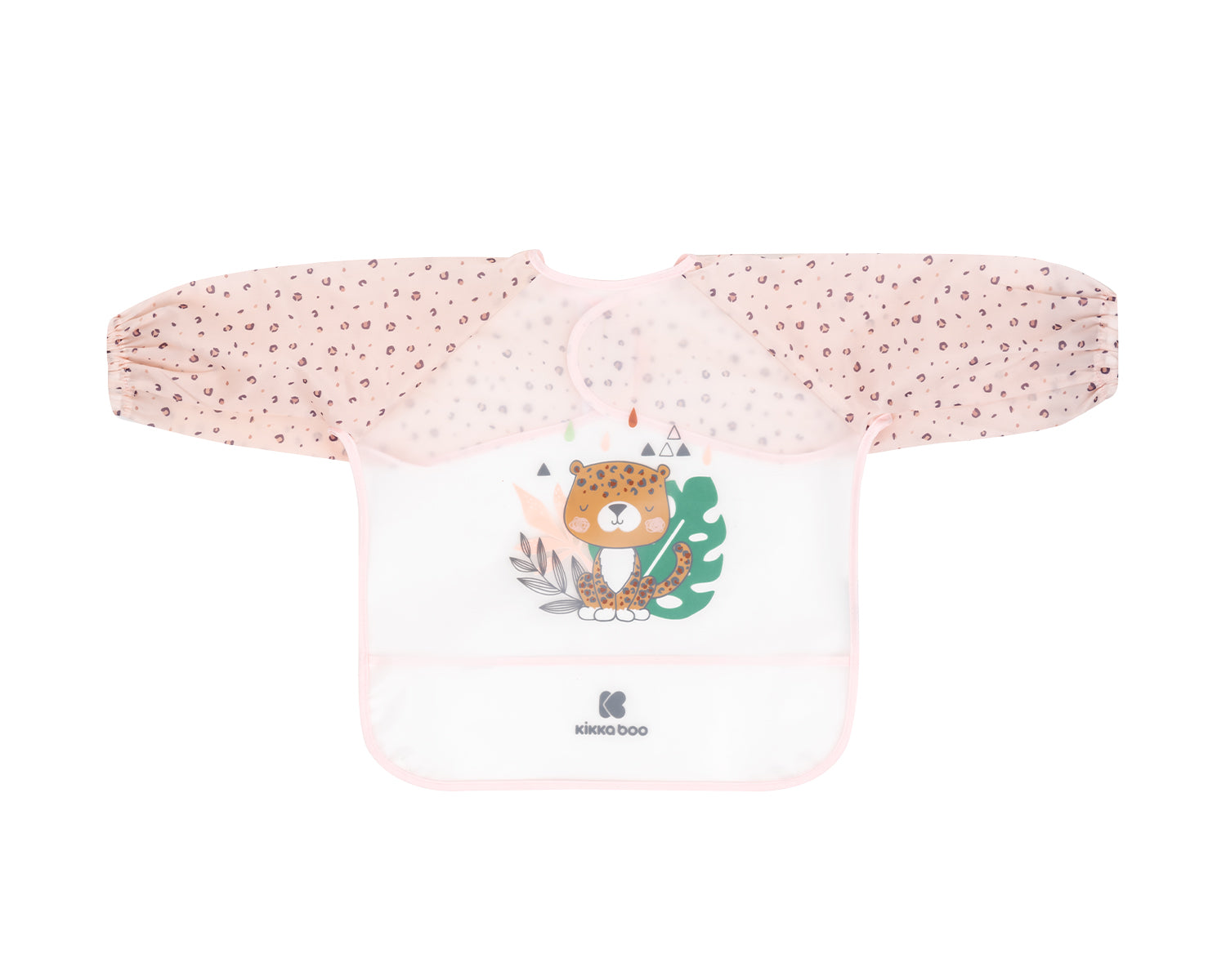 Непромокаем лигавник с ръкави и джоб Savanna Pink | Kikkaboo