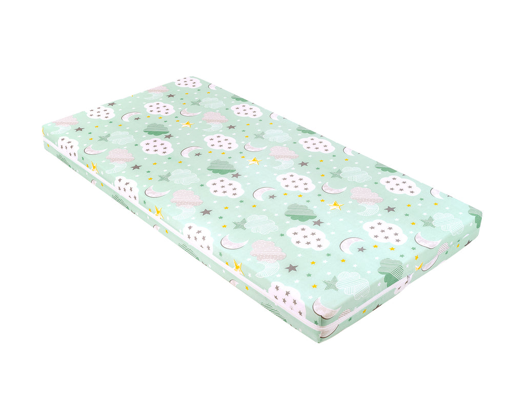 Матрак Fantasia Plus 60x120x6см Clouds Mint | Kikkaboo