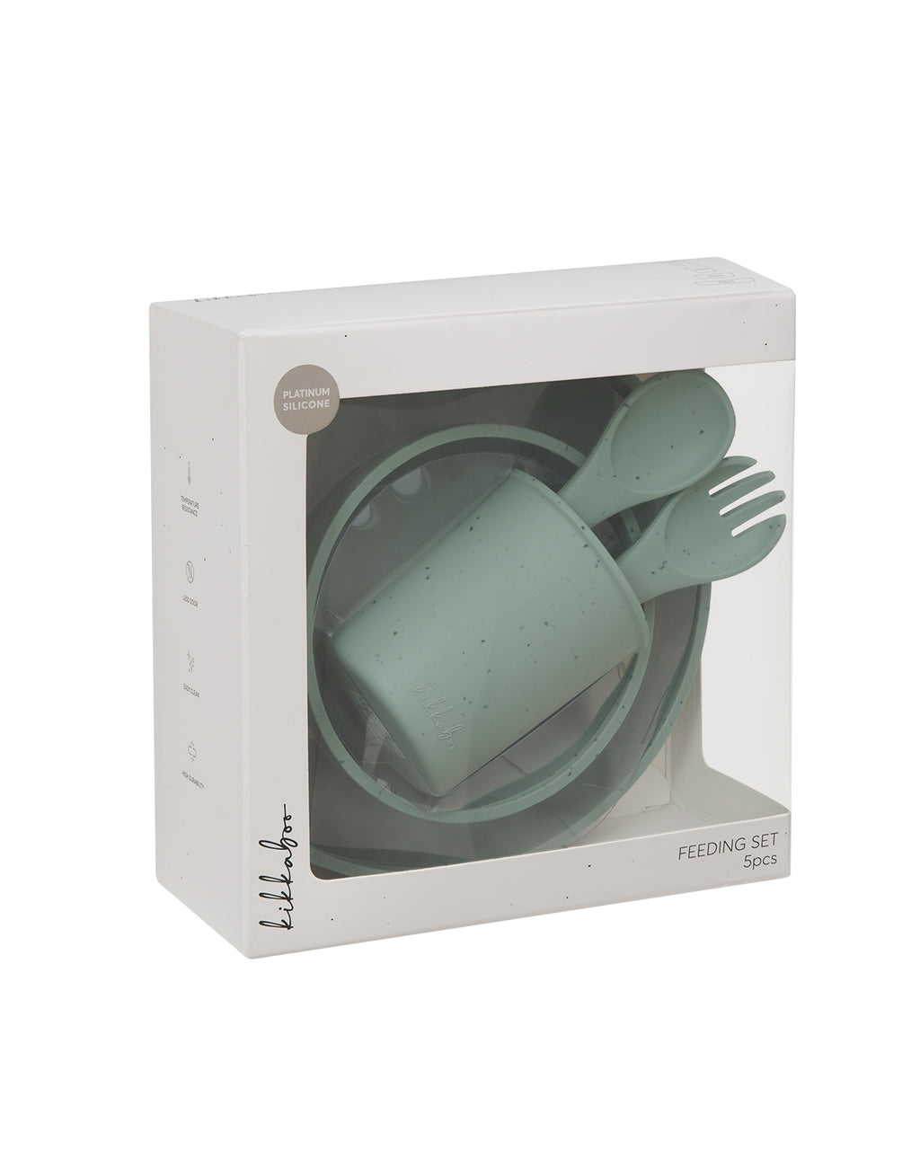 Сет за хранене 5 части Platinum Silicone Sage - снимка 7