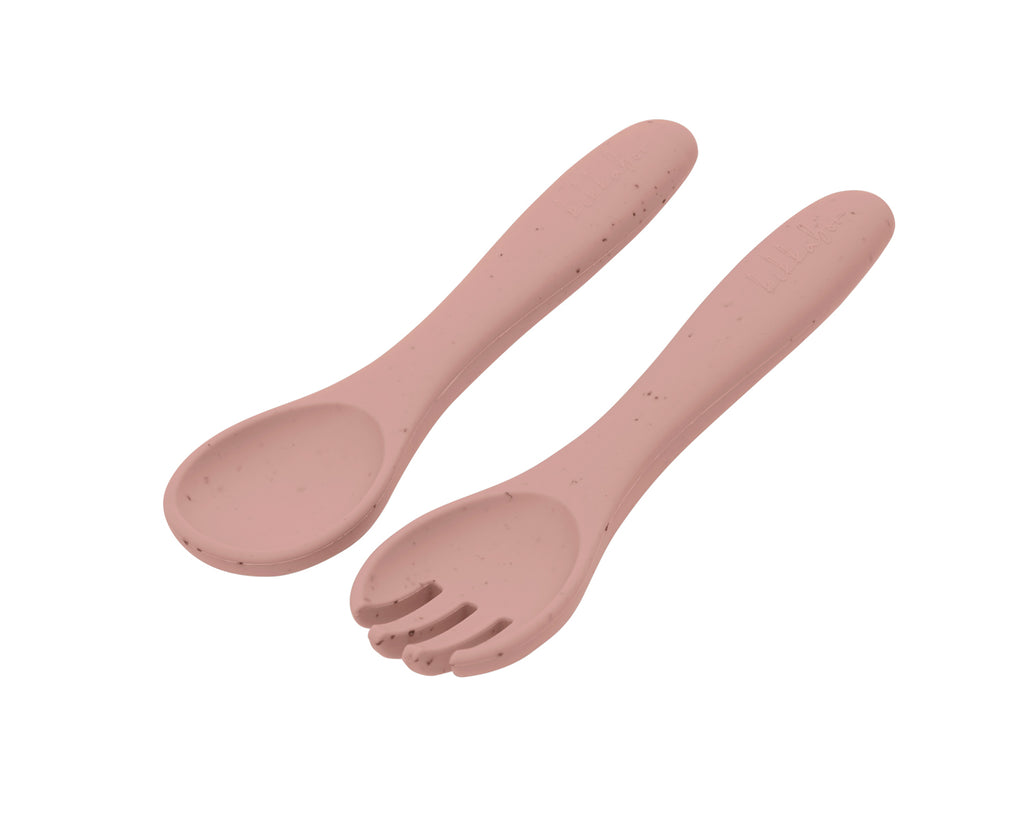 Сет вилица и лъжица Platinum Silicone Blush - снимка 2