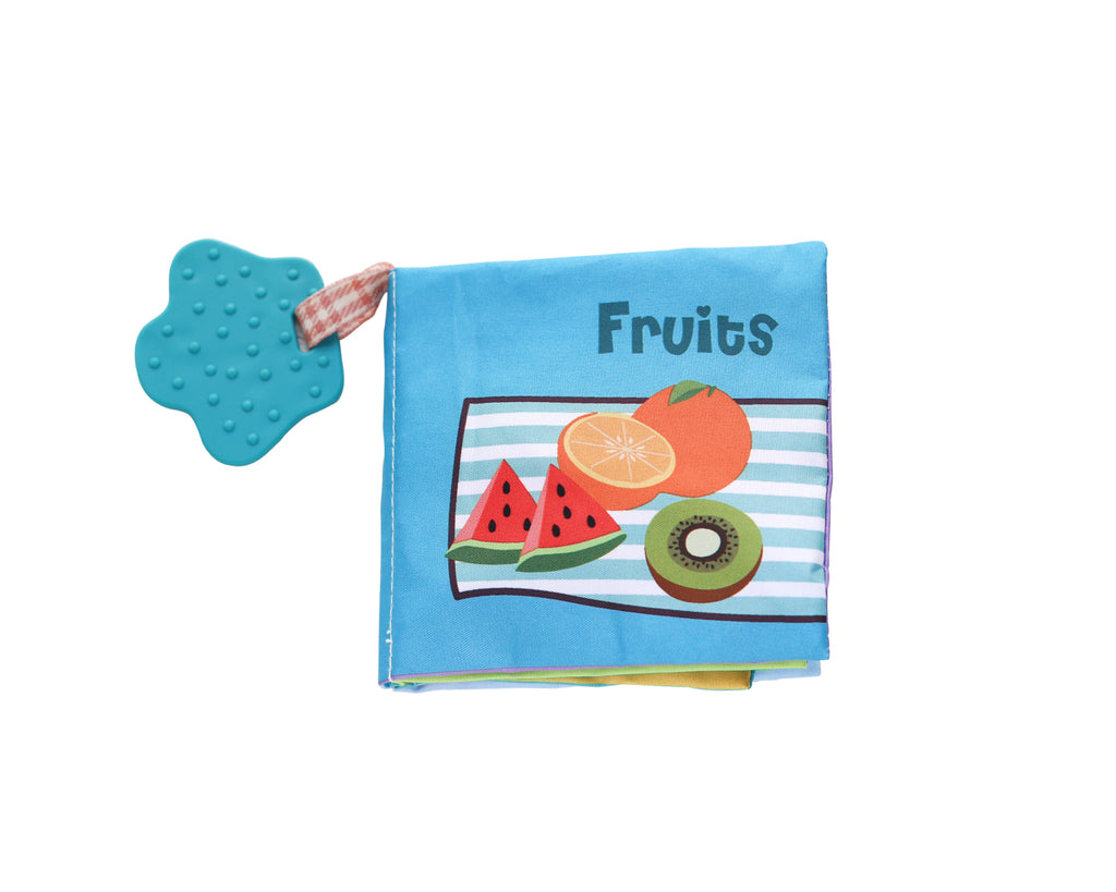 Образователна текстилна книжка с чесалка Fruits | Kikkaboo