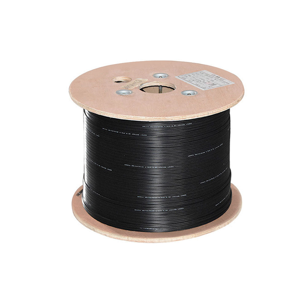 Оптичен кабел DeTech, FTTH, 4 влакна, Outdoor, 2000м, Черен - 18414