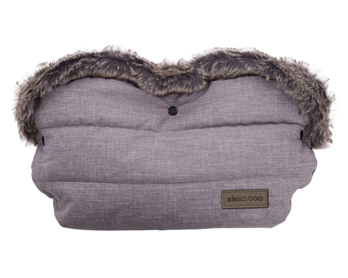 Ръкавица за количка Fur Melange Grey | Kikkaboo