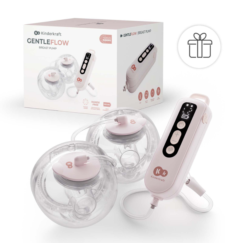 Kinderkraft GENTLEFLOW двойна електрическа помпа за кърма с таймер PINK - снимка 3