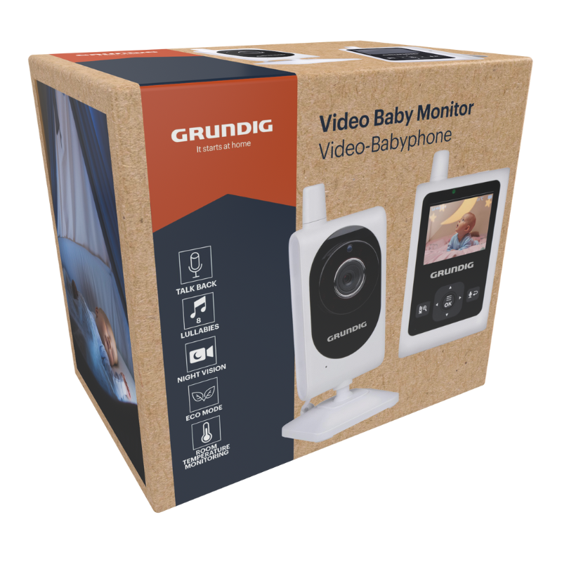 Grundig 33422 видео бебефон 2.4" дисплей - снимка 4