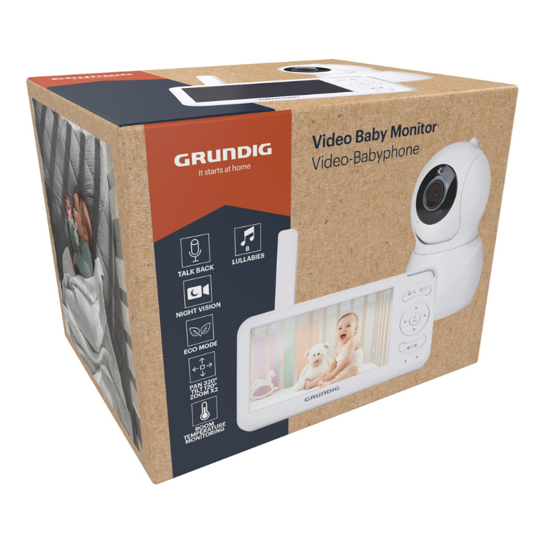 Grundig 33423 видео бебефон 5" дисплей - снимка 8