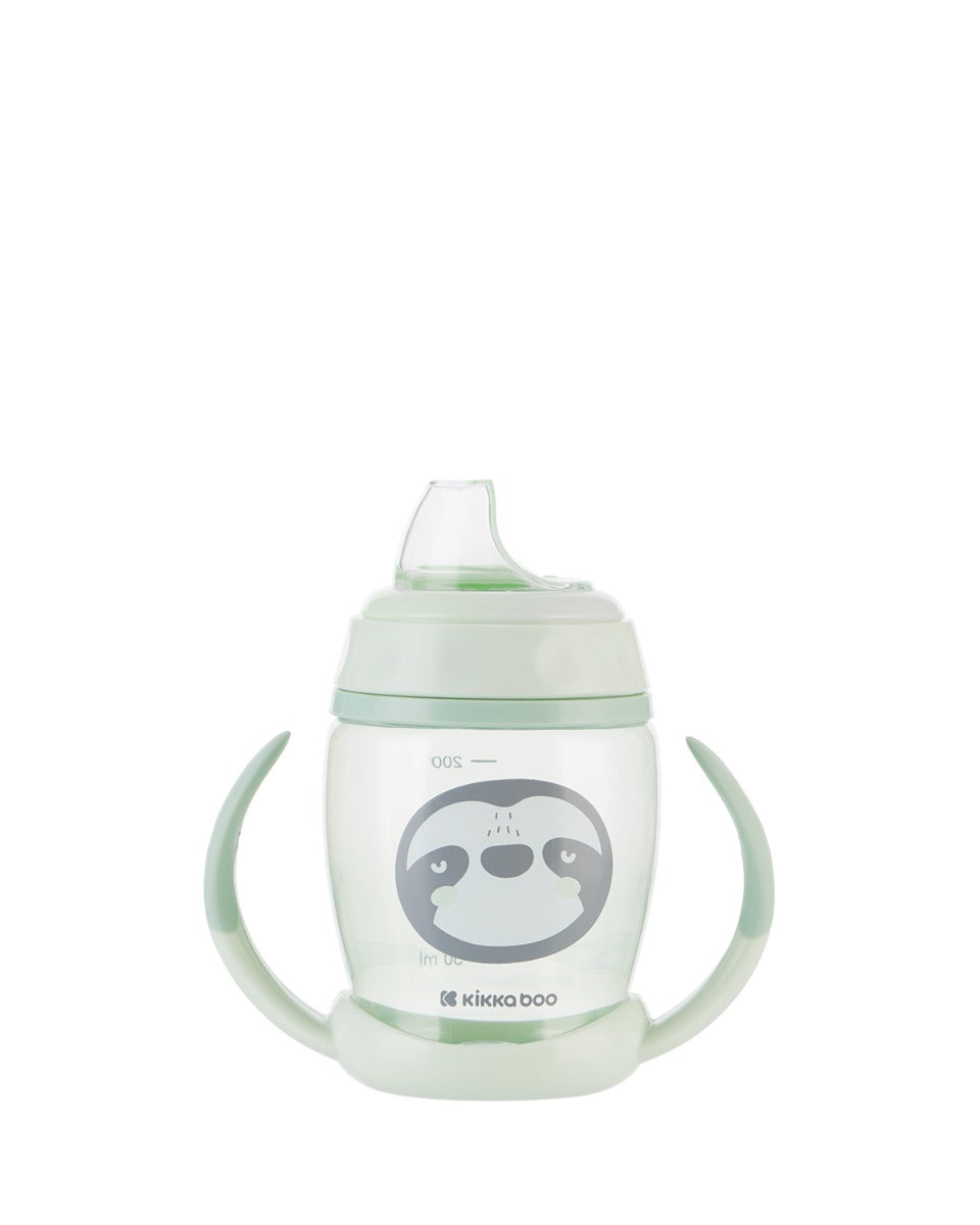 Чаша със силиконов накрайник 200мл Happy face Mint - снимка 2