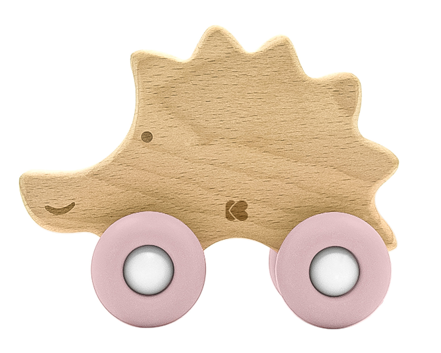 Играчка дървена с чесалка Hedgehog Pink | Kikkaboo