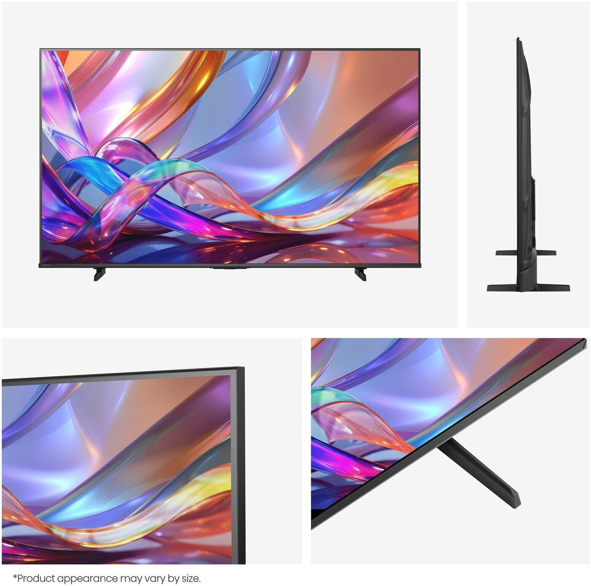 Hisense 50E7S 50 инча 4K QLED телевизор – изглед отпред и отстрани