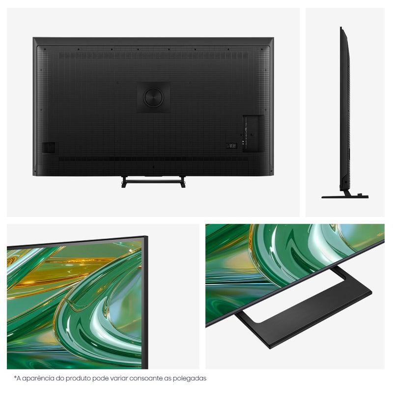 Hisense 55E8S 55 инча Mini LED Smart TV изглед отпред отзад и отстрани