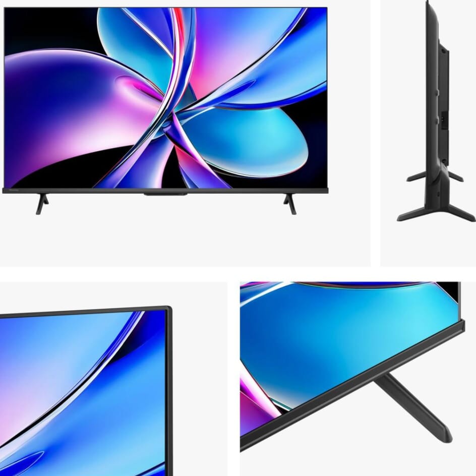 Hisense 50E7Q PRO стойка и екран