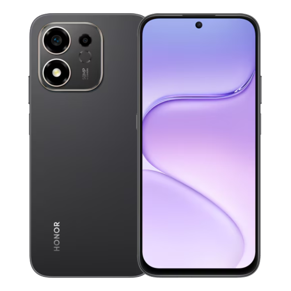 HONOR 600 Smart 5G 128GB Velvet Black – отпред и отзад