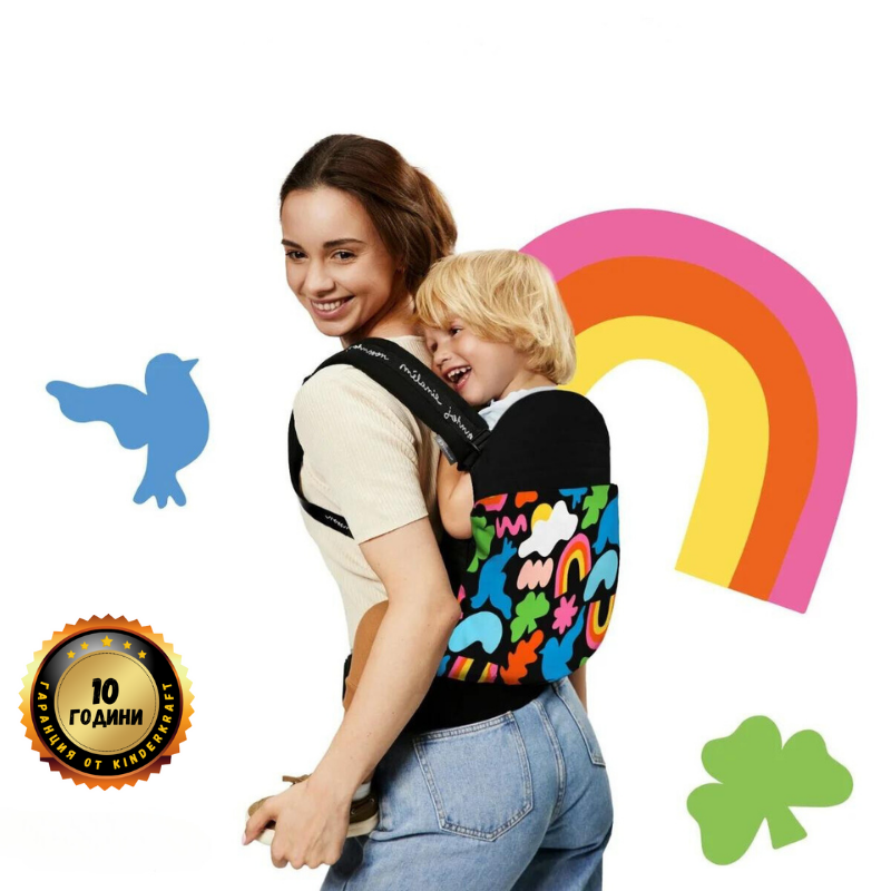 Kinderkraft HUGGY ергономична раница HAPPY SHAPES - снимка 7